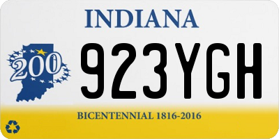 IN license plate 923YGH