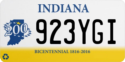 IN license plate 923YGI
