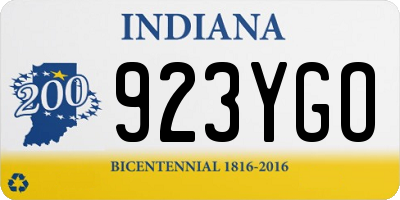 IN license plate 923YGO