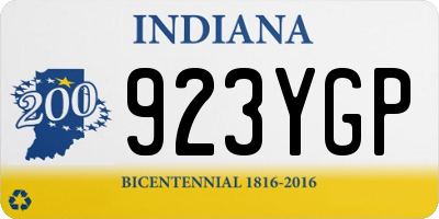 IN license plate 923YGP