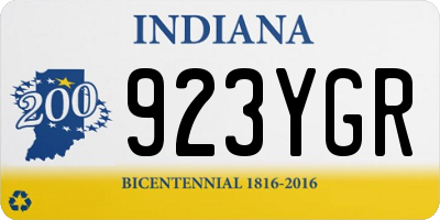 IN license plate 923YGR