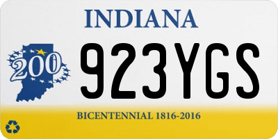 IN license plate 923YGS