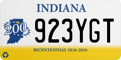 IN license plate 923YGT