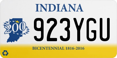 IN license plate 923YGU