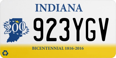 IN license plate 923YGV
