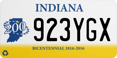 IN license plate 923YGX