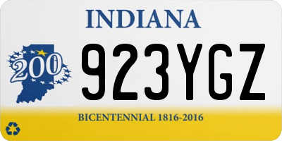 IN license plate 923YGZ
