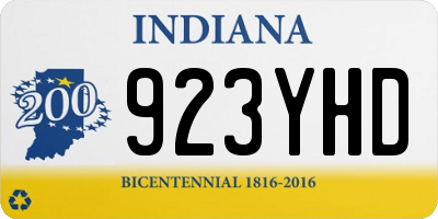 IN license plate 923YHD