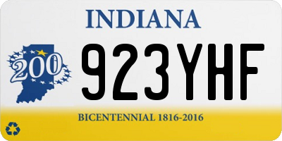 IN license plate 923YHF
