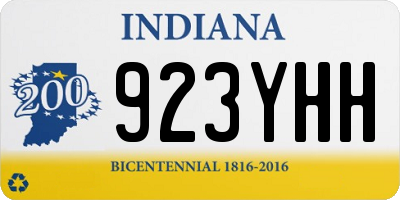 IN license plate 923YHH