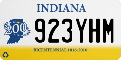 IN license plate 923YHM