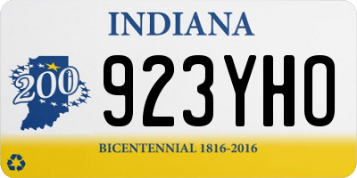 IN license plate 923YHO