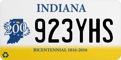 IN license plate 923YHS