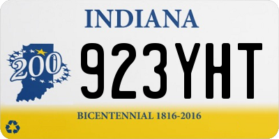IN license plate 923YHT