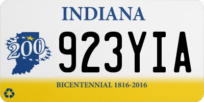 IN license plate 923YIA