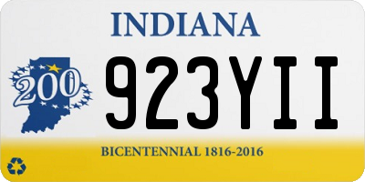 IN license plate 923YII