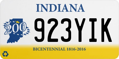 IN license plate 923YIK