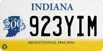 IN license plate 923YIM