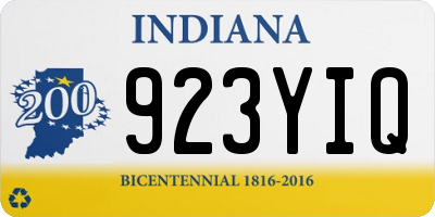 IN license plate 923YIQ
