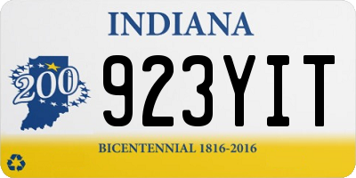 IN license plate 923YIT