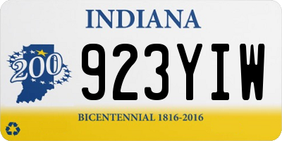 IN license plate 923YIW