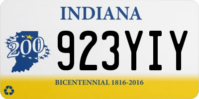 IN license plate 923YIY