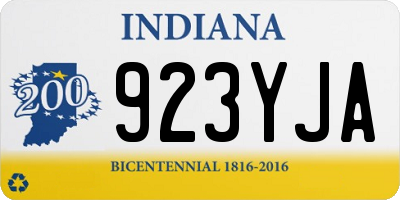 IN license plate 923YJA