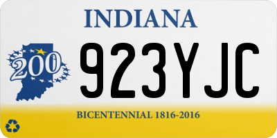 IN license plate 923YJC