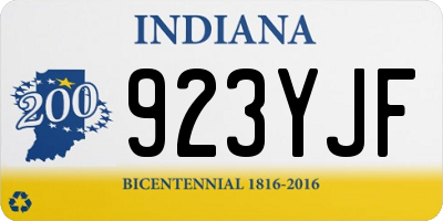 IN license plate 923YJF