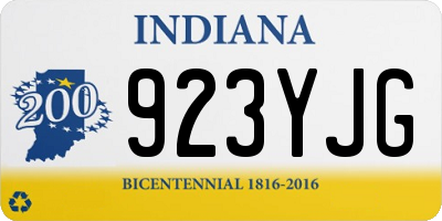 IN license plate 923YJG