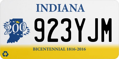 IN license plate 923YJM