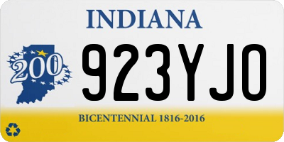 IN license plate 923YJO