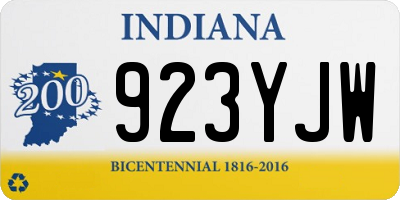 IN license plate 923YJW