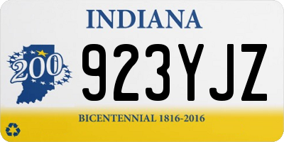 IN license plate 923YJZ