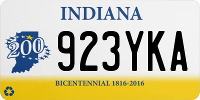 IN license plate 923YKA