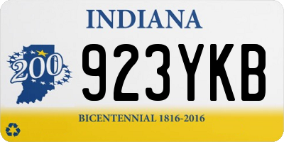 IN license plate 923YKB