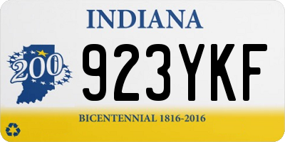 IN license plate 923YKF