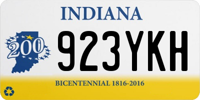 IN license plate 923YKH