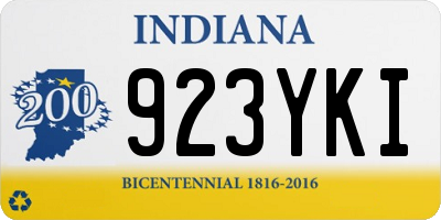 IN license plate 923YKI