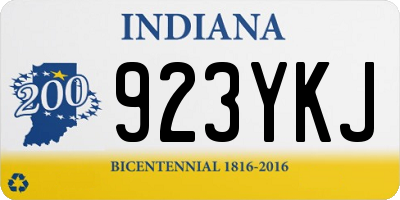 IN license plate 923YKJ