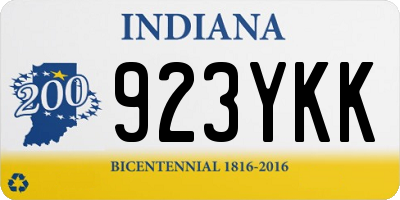 IN license plate 923YKK
