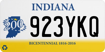 IN license plate 923YKQ