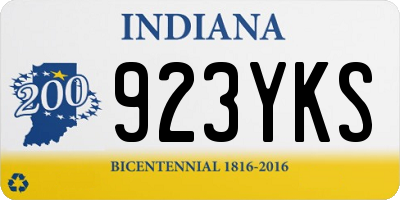 IN license plate 923YKS