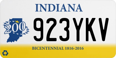 IN license plate 923YKV