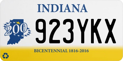IN license plate 923YKX
