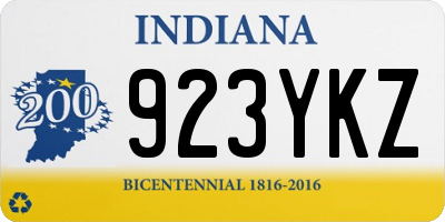 IN license plate 923YKZ