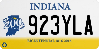 IN license plate 923YLA