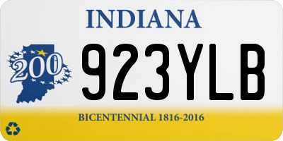 IN license plate 923YLB