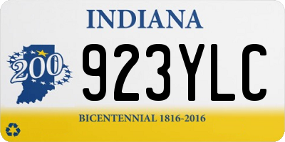 IN license plate 923YLC
