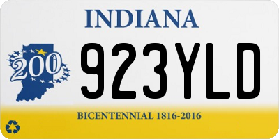 IN license plate 923YLD